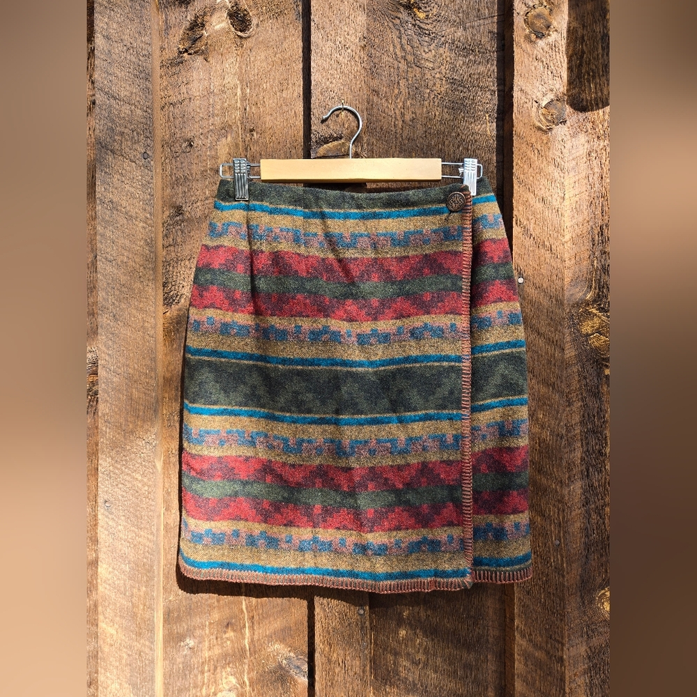 Vintage Western Wool Skirt